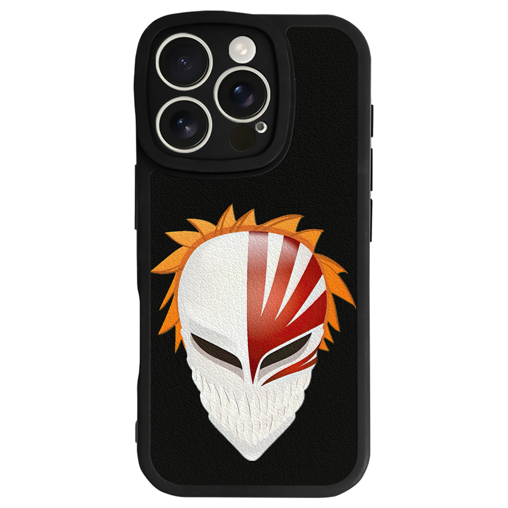 （画像用） ブリーチ 黒崎一護（くろさき いちご）BLEACH Kurosaki Ichigo 【iPhone 16シリーズ対応】シリコンスマホケース（レザー調） 材質：シリコン